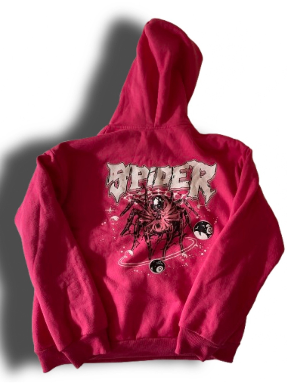 Graphic Spider Hoodie in Hot Pink